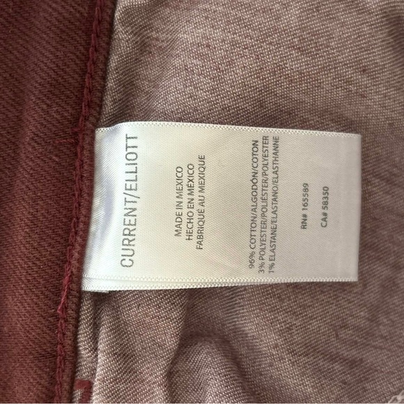 Current/Elliott Dark Red Flare Jeans - Picture 7 of 7